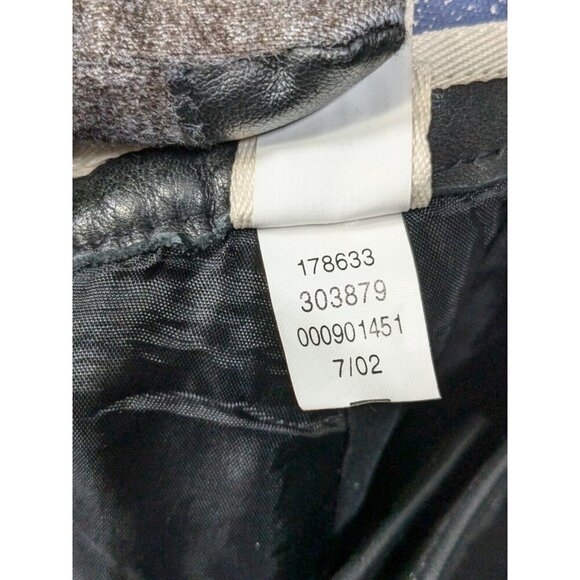 Gap Leather Pants Mens 34 Button Fly Retro Y2K Vintage Style Rock Biker Black - Picture 5 of 16